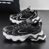 Sneakers casual in pelle mesh traspirante da uomo