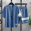 Set coordinato casual maglietta con maniche corte e pantaloncino da uomo