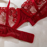 Women's Lingerie Bra Thong Garter Belt With Chain