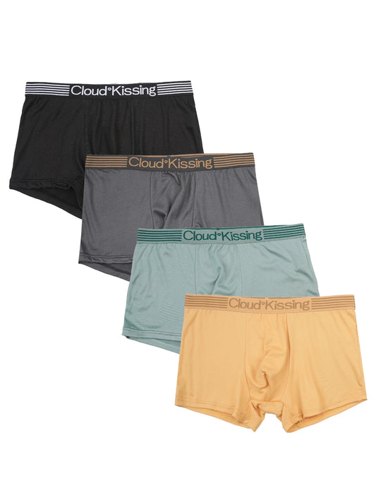 Men's 4 Piece Elastic Band Casual Boxer Shorts