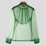 T-shirt trasparente plissettata da uomo - T-shirt uomo ATREND