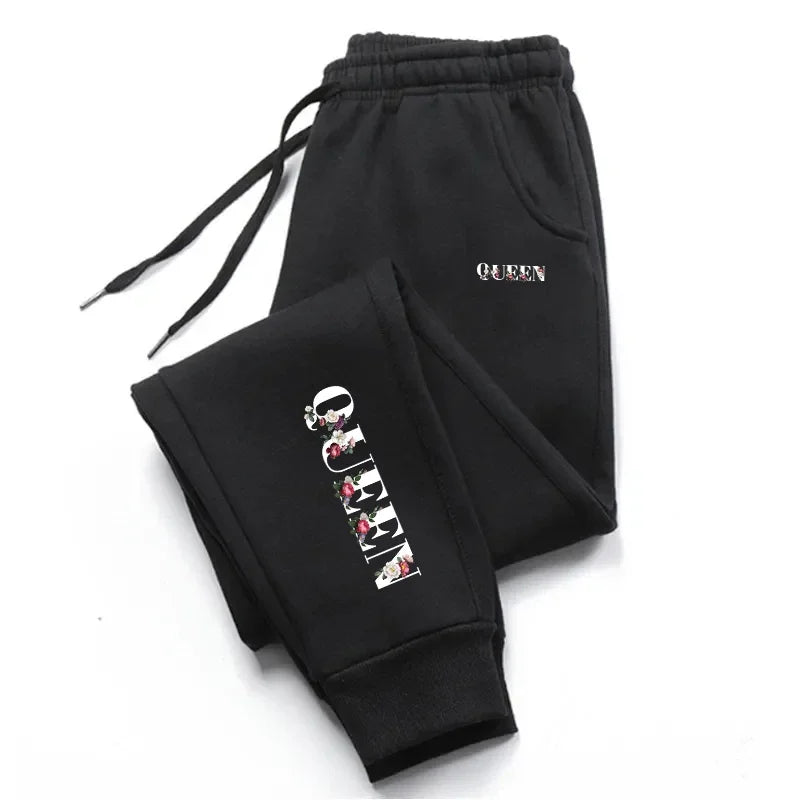 Pantaloni sportivi casual con fascia elastica e lettere da donna - Pantaloni sportivi donna ATREND