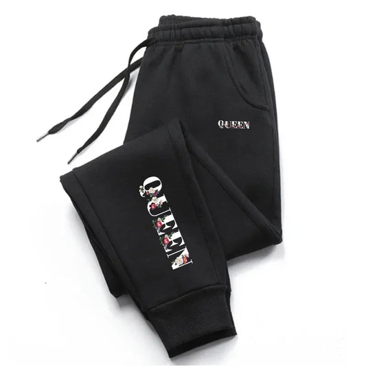 Pantaloni sportivi casual con fascia elastica e lettere da donna - Pantaloni sportivi donna ATREND