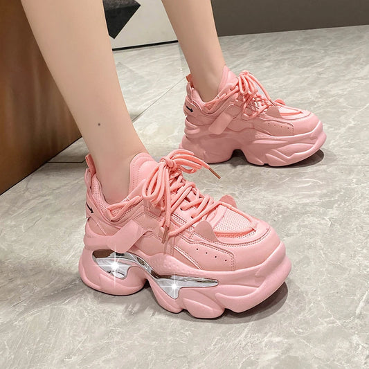 Sneakers casual chunky con para e lacci da donna - Sneakers donna ATREND