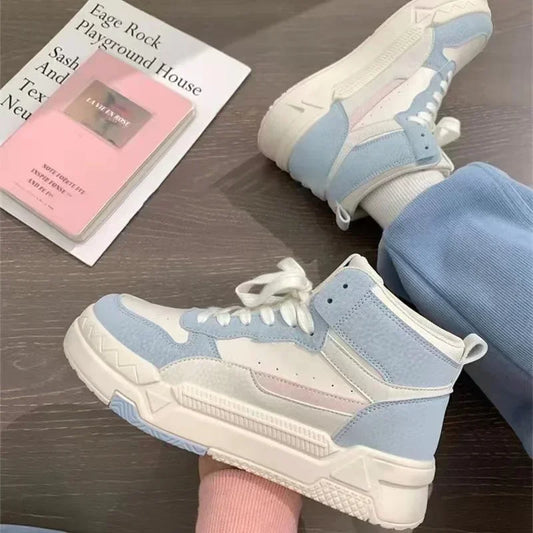 Sneakers casual alla caviglia outdoor bicolor con lacci da donna - Sneakers donna ATREND