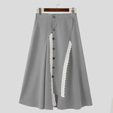 Pantaloni patchwork con spacco laterale in pizzo da uomo - Pantaloni uomo ATREND