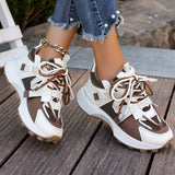 Sneakers casual bicolor mesh con lacci da donna - Sneakers donna ATREND