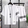 Set coordinato casual maglietta con maniche corte e pantaloncino da uomo