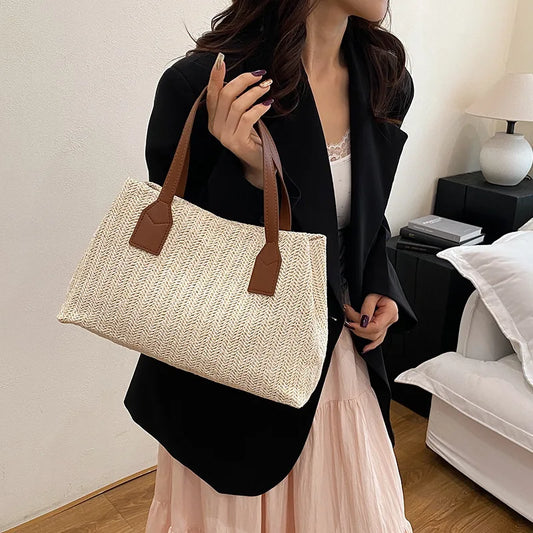 Borsa a mano casual in cotone da donna - Borsa a mano ATREND