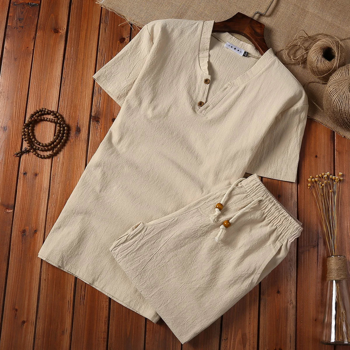 Set coordinato casual t-shirt e pantaloncini da uomo - Set coordinato uomo ATREND