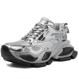 Sneakers casual in pelle sintetica mesh traspirante con lacci unisex