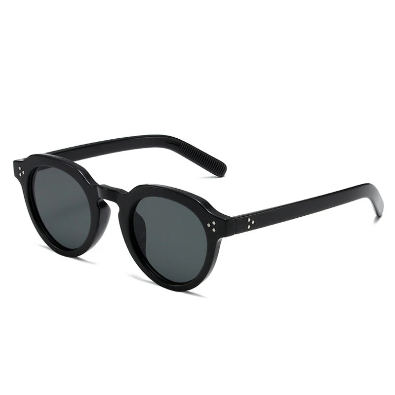 Occhiali da sole rotondi bicolor con lenti trasparenti e colorate unisex - Occhiali da sole unisex ATREND