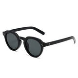 Occhiali da sole rotondi bicolor con lenti trasparenti e colorate unisex - Occhiali da sole unisex ATREND