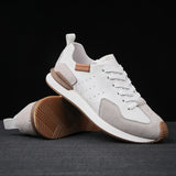 Sneakers casual patchwork in pelle PU e velluto unisex