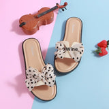 Ciabatte outdoor con fascia a pois e fiocco da donna - Ciabatte donna ATREND
