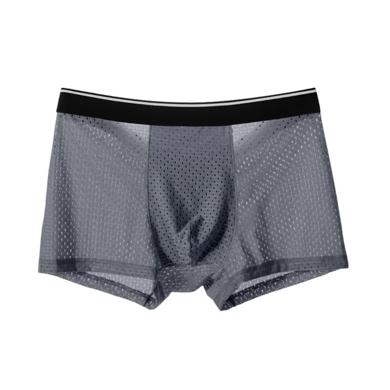 Men's 5 Piece Breathable Elastic Band Casual Boxer Shorts