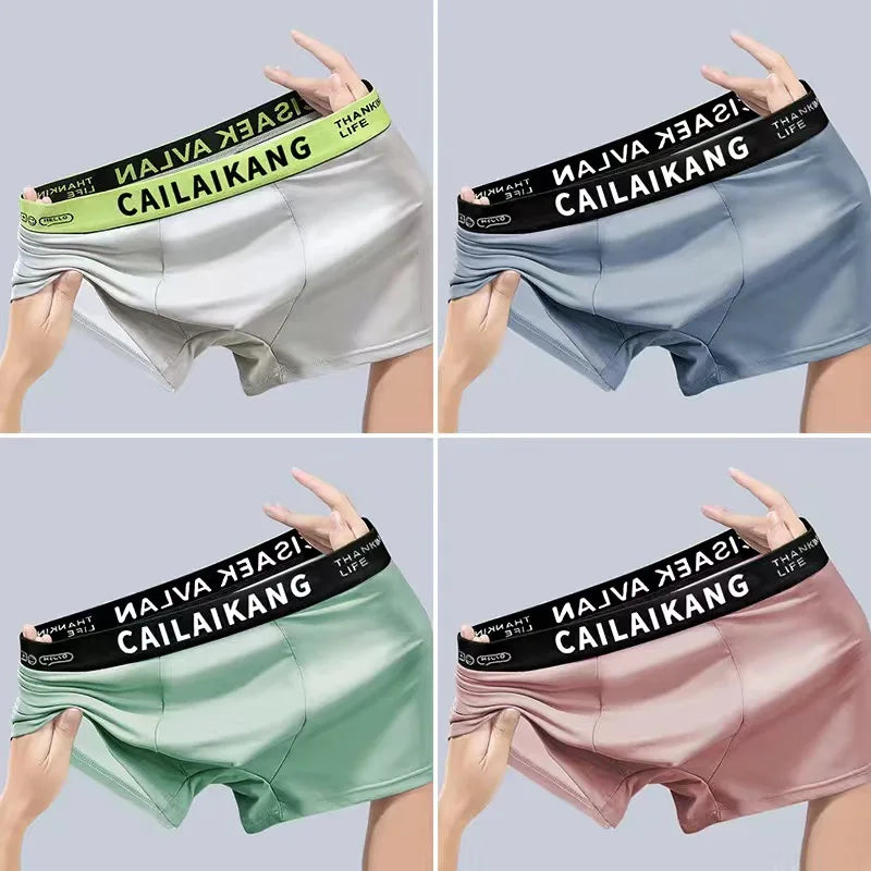 Boxer casual 4 pezzi antibatterica con fascia elastica da uomo - Boxer uomo ATREND