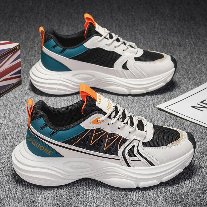 Sneakers casual in pelle PU da uomo