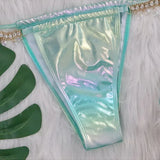 Bikini due pezzi reggiseno e mutande con catena da donna