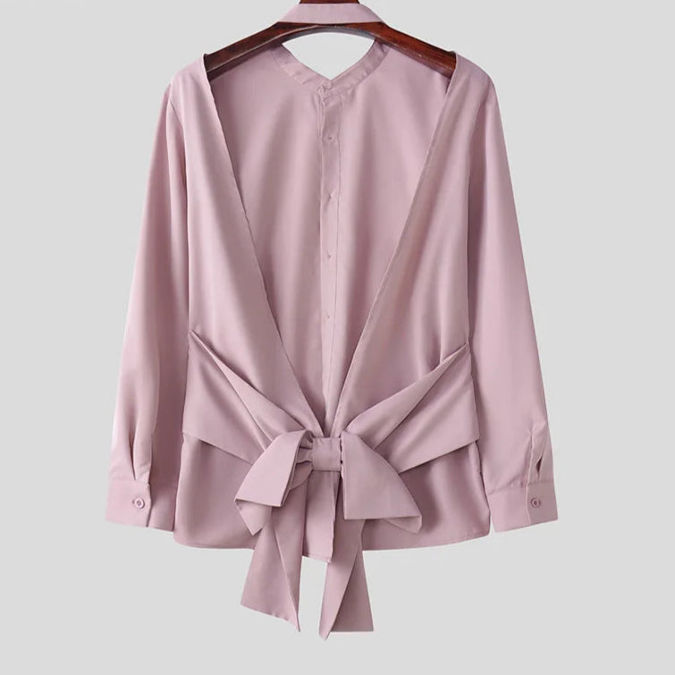 Camicia scavata con fiocco da uomo - Camicia uomo ATREND