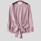 Camicia scavata con fiocco da uomo - Camicia uomo ATREND