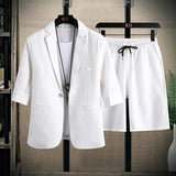 Set coordinato casual giacca e pantaloncini da uomo - Set coordinato uomo ATREND