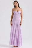 Abito lungo floreale in pizzo da donna - Abbigliamento Abiti ATREND
