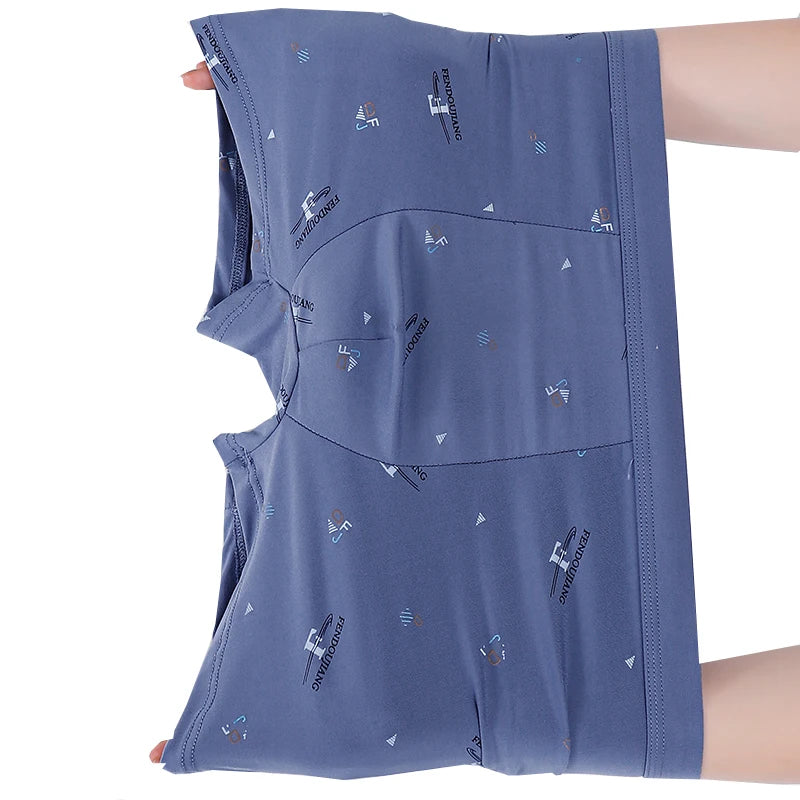 Boxer casual 4 pezzi in cotone elastici con stampa in lettere da uomo - Boxer uomo ATREND