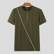 T-shirt casual con cerniera da uomo - Pantaloni uomo ATREND