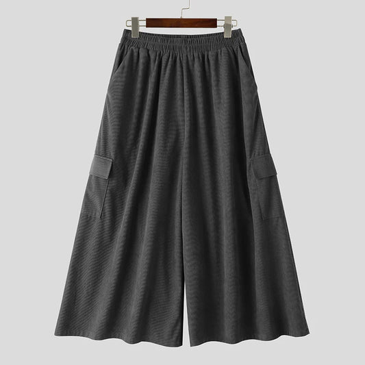 Pantaloni casual a gamba larga da uomo - Pantaloni uomo ATREND