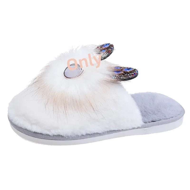 Pantofole indoor cartoon con pietre da donna - Ciabatte donna ATREND