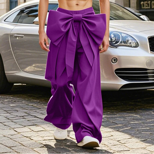 Pantaloni streetwears con fiocco frontale da uomo - Pantaloni uomo ATREND
