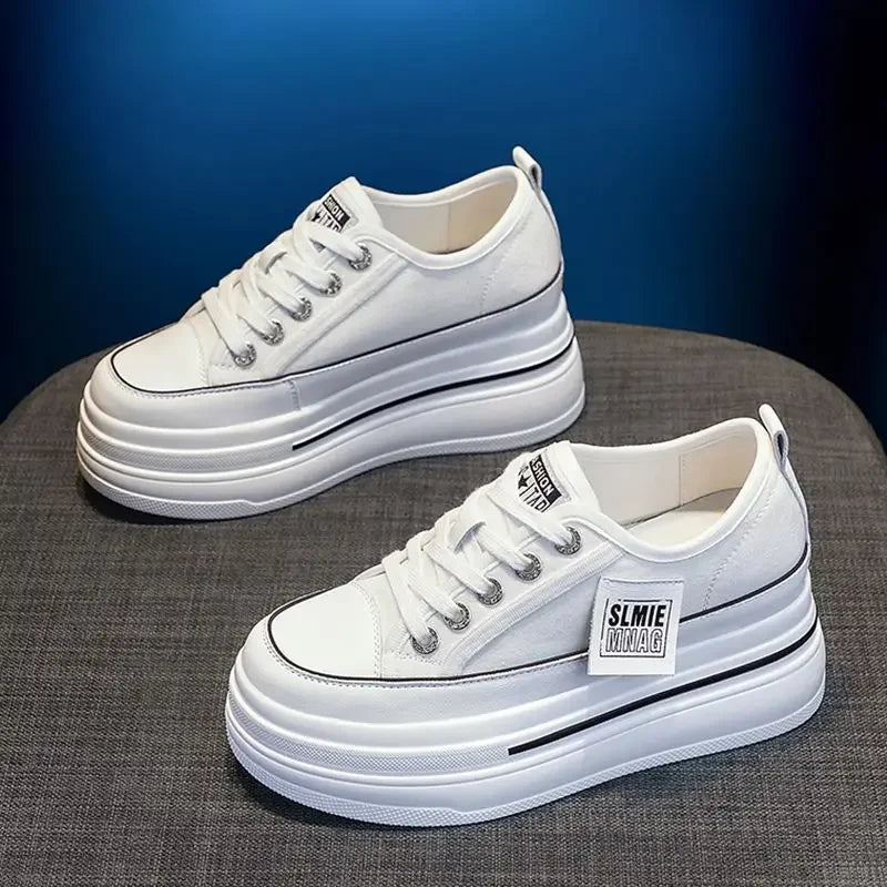 Sneakers casual canvas con lacci da donna - Sneakers donna ATREND