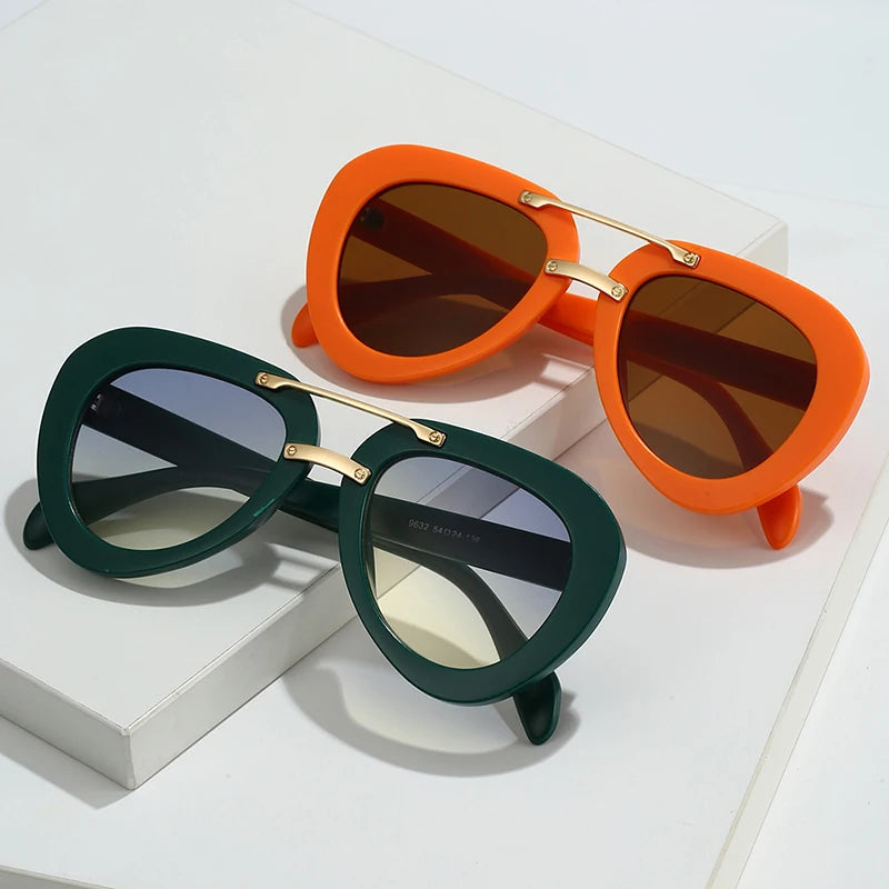 Occhiali da sole a goccia bicolor unisex - Occhiali da sole unisex ATREND