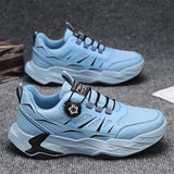 Sneakers chunky casual in pelle in microfibra da uomo