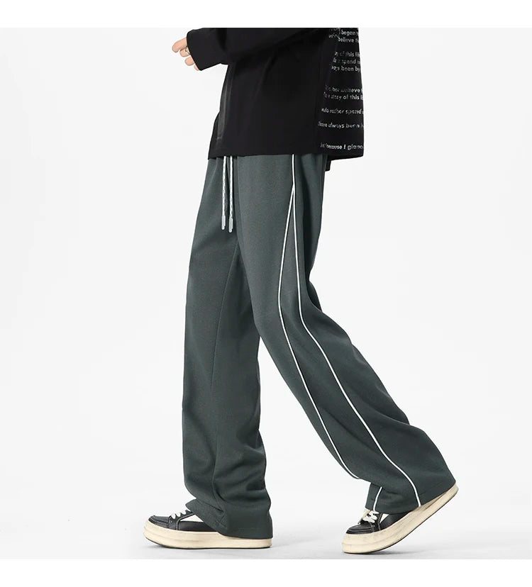 Pantaloni casual con bordo a contrasto da uomo - Pantaloni uomo ATREND