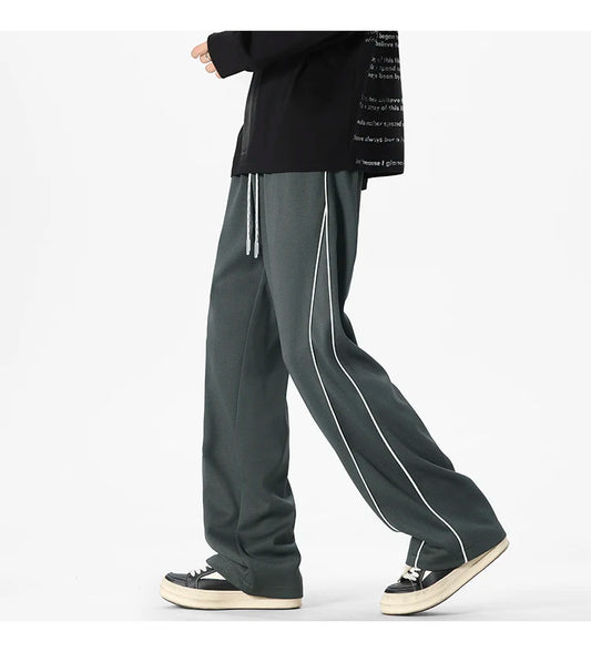 Pantaloni casual con bordo a contrasto da uomo - Pantaloni uomo ATREND