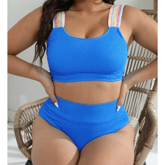Women's High-Waisted Bra and Panty Two-Piece Bikini Set