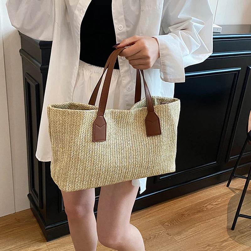 Borsa a mano casual in cotone da donna - Borsa a mano ATREND