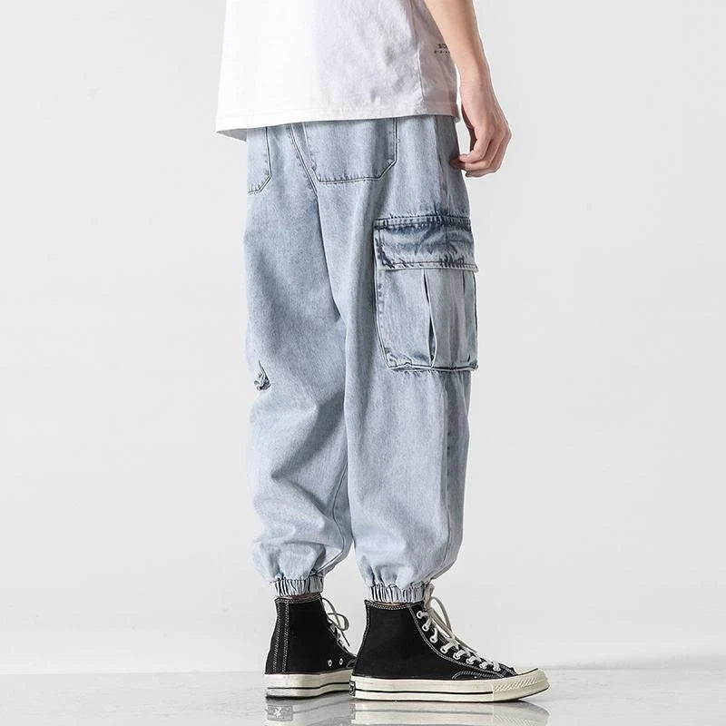 Jeans casual cargo multi tasche da uomo - Jeans uomo ATREND