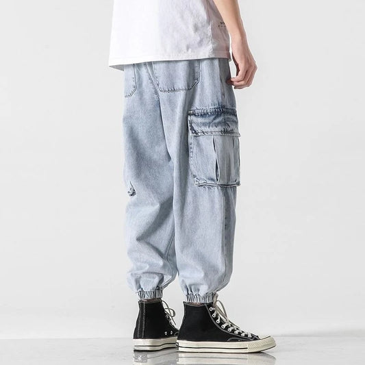 Jeans casual cargo multi tasche da uomo - Jeans uomo ATREND