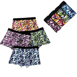 Boxer casual 4 pezzi traspiranti con stampa grafica da uomo - Boxer uomo ATREND