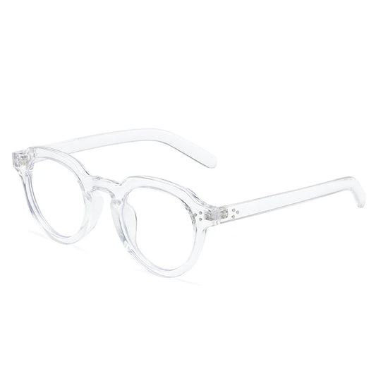 Occhiali da sole rotondi bicolor con lenti trasparenti e colorate unisex - Occhiali da sole unisex ATREND