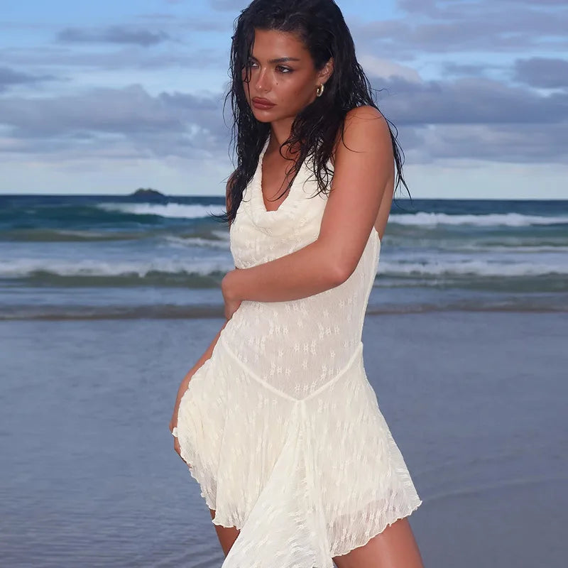 Mini abito aderente trasparente da donna - Abbigliamento Abiti ATREND