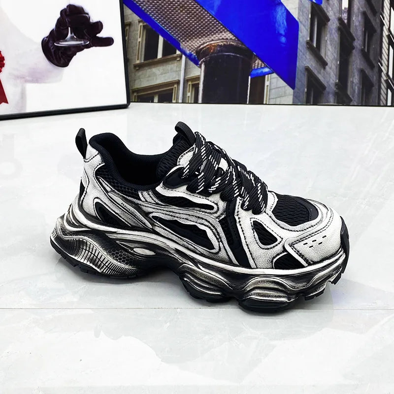 Sneakers chunky in mesh traspirante da uomo