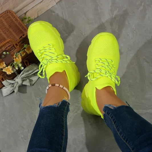 Sneakers casual in cotone outdoor con lacci da donna - Sneakers donna ATREND
