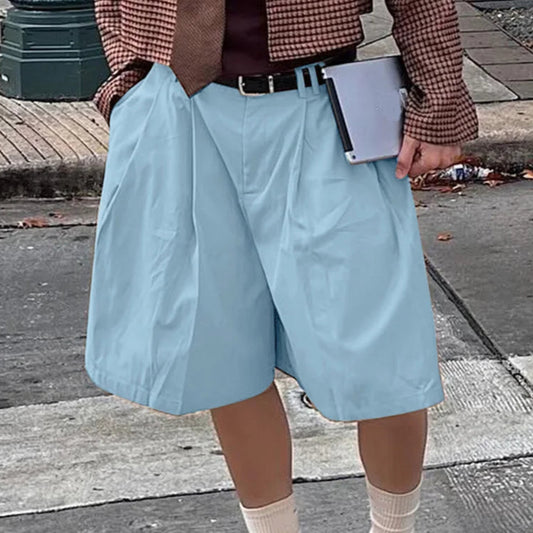 Pantaloncini casual a gamba larga da uomo - Pantaloncini uomo ATREND