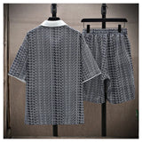 Set coordinato sportivo t-shirt e pantaloncini con stampa a lettere da uomo - Set coordinato uomo ATREND
