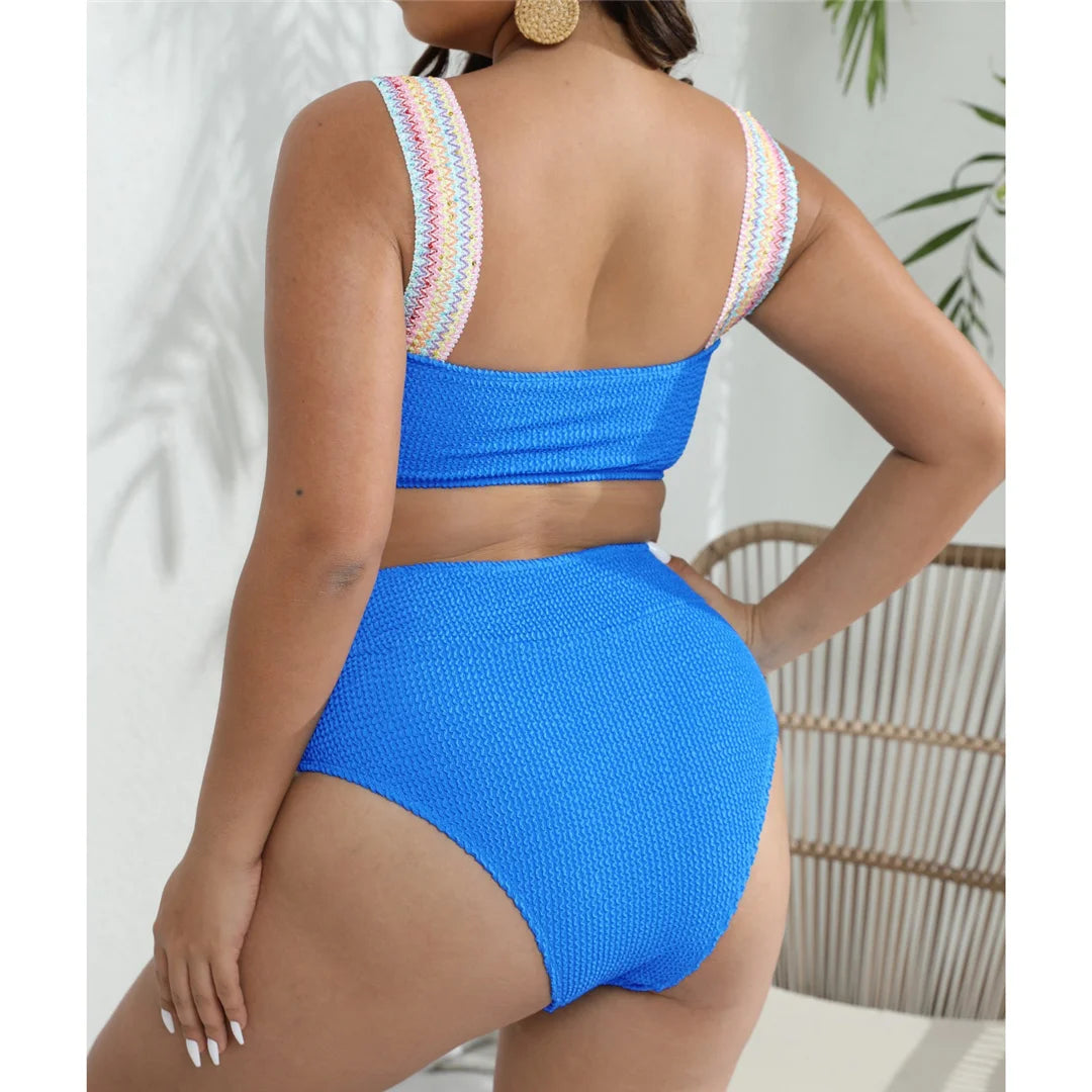 Women's High-Waisted Bra and Panty Two-Piece Bikini Set