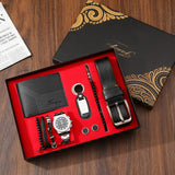 Set idea regalo con portafoglio braccialetti orologio portachiavi e cintura da uomo - Idea regalo uomo ATREND